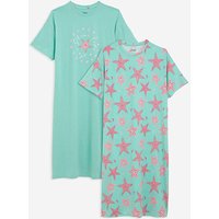 Value 2 Pack Nightie Star Print 8 10
