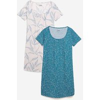 2 Pack Nighties Leaf Print 8 10