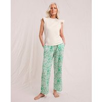 Jersey Broderie Printed Pant Pyjama Set 28 30