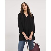 Pintuck Notch Neck Tunic