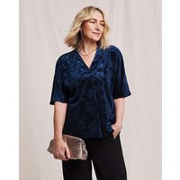 Embossed Velour Top