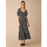 & Mono Broderie Dress &