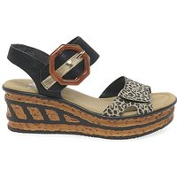 Gift Standard Fit Wedges Black Gold Print