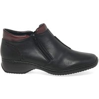 Drizzle Standard Fit Ankle Boots Black Burgundy