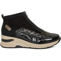 Athens Ankle Boots Black Leopard