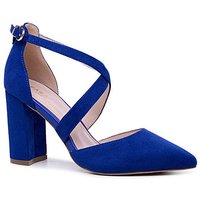 Rachel Block Heel Shoes Royal Blue