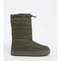 Quilted Nylon Snow Boots Ex Wide