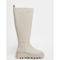 Chunky Cleated Knee Boots Ex Wide S