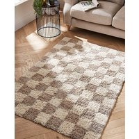 Nomad Shaggy Chequerboard Cosy Rug 160X230