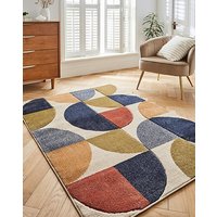 Sara Carved Multicoloured Geo Rug 200X290