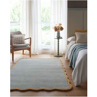 Scalloped Elsie Hand Tufted Woollen Rug Yellow 160X230