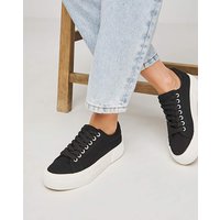 Canvas Trainer Chunky Ribbed Sole ExWide