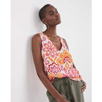 Printed V Neck Vest Print
