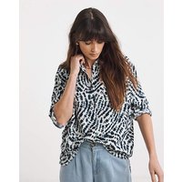Printed Linen Mix Shirt Print