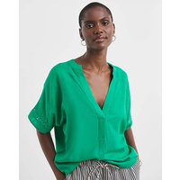 Trim Linen Mix Tunic Top JD Williams