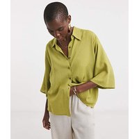 Linen Mix Half Sleeve Shirt