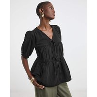 Pure Cotton Tie Front Top JD Williams