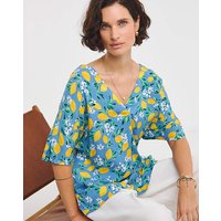 Textured Crinkle Tunic Top Print