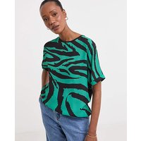 Boxy Short Sleeve Top Animal