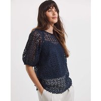 Puff Sleeve Lace Top