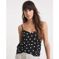 Printed Strappy Cami Spotted