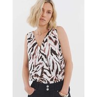 Printed Satin Vest Print