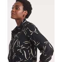 Dipped Back Long Sleeve Shirt BOW Print