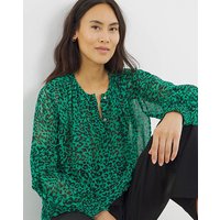 Collarless Blouse Animal JD Williams