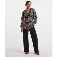 Lace Trim Top Leopard Print