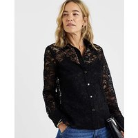 Lace Scallop Hem Shirt