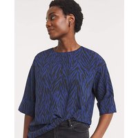 Half Sleeve Boxy Top Print