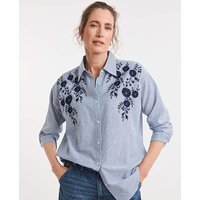 Embroidered Stripe Shirt Stripe