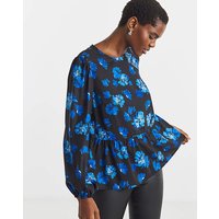 Printed Peplum Top Floral