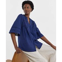 Cotton Dobby Trim Blouse JD Williams