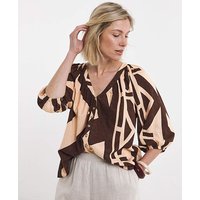 Button Through Blouse Aztec Print JD Williams
