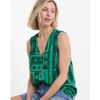 Print V Neck Woven Vest JD Williams