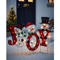 Lit Joyful Snowmen