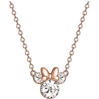 Minnie Crystal Necklace Rose Gold