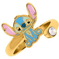 Stitch Bypass Ring Blue Gold