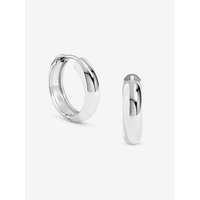 Platinum Small Flat Hoops ONE