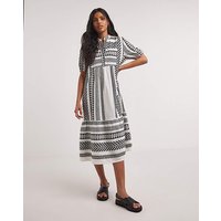 Cotton Jacquard Smock Dress JD Williams