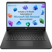 HP 14in 4GB 128GB Laptop - Black