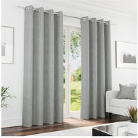 Knightsbridge Out Eyelet Curtains Grey x 183cm
