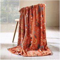 Fleece Throw Burnt 130X170