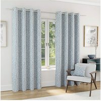 Sherwood Leaf Jacquard Lined Curtains ICE x 183cm