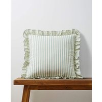 Raleigh Striped Ruffled Cushion 43X43