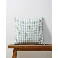 Daisy Floral Check Cushion 45X45