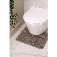Washable Pedestal Mat Fleck Mocha 50X45