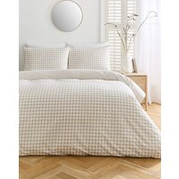 Gingham Cotton Blend Duvet Cover Set KING