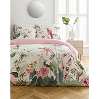 Tropical Bird Satin Duvet Cover Set KING